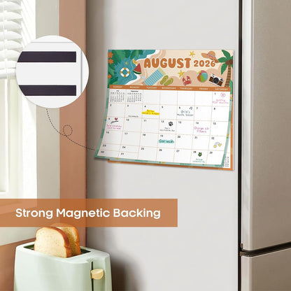 2026-2027 Magnetic Calendar for Refrigerator, Apr 2026-Dec 2027 | 21-Month Fridge Calendar 2026-2027 for Home Planning, Scheduling and Easy Organization, Greenery