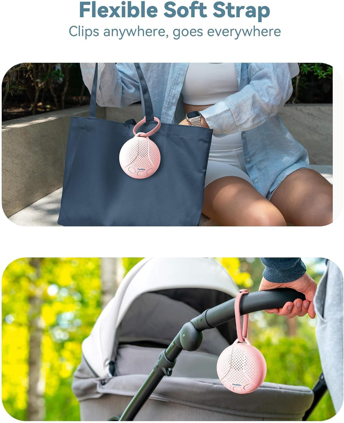 Portable Baby Sound Machine and Shusher for Newborns and Travel