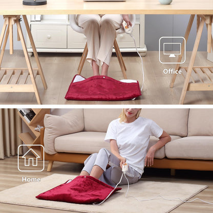 Gintao Electric Heated Foot Warmers for Feet,22"×20" Soft Foot Heating Pad