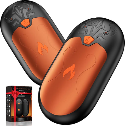 Hand Warmers Rechargeable 2 Pack, Electric Hand Warmer, 24Hrs Long Lasting Magnetic Reusable Hand Warmers with 3 Heat Settings, Portable Pocket Heater, for Men, Women, Camping, Hunting, Golf, Ski