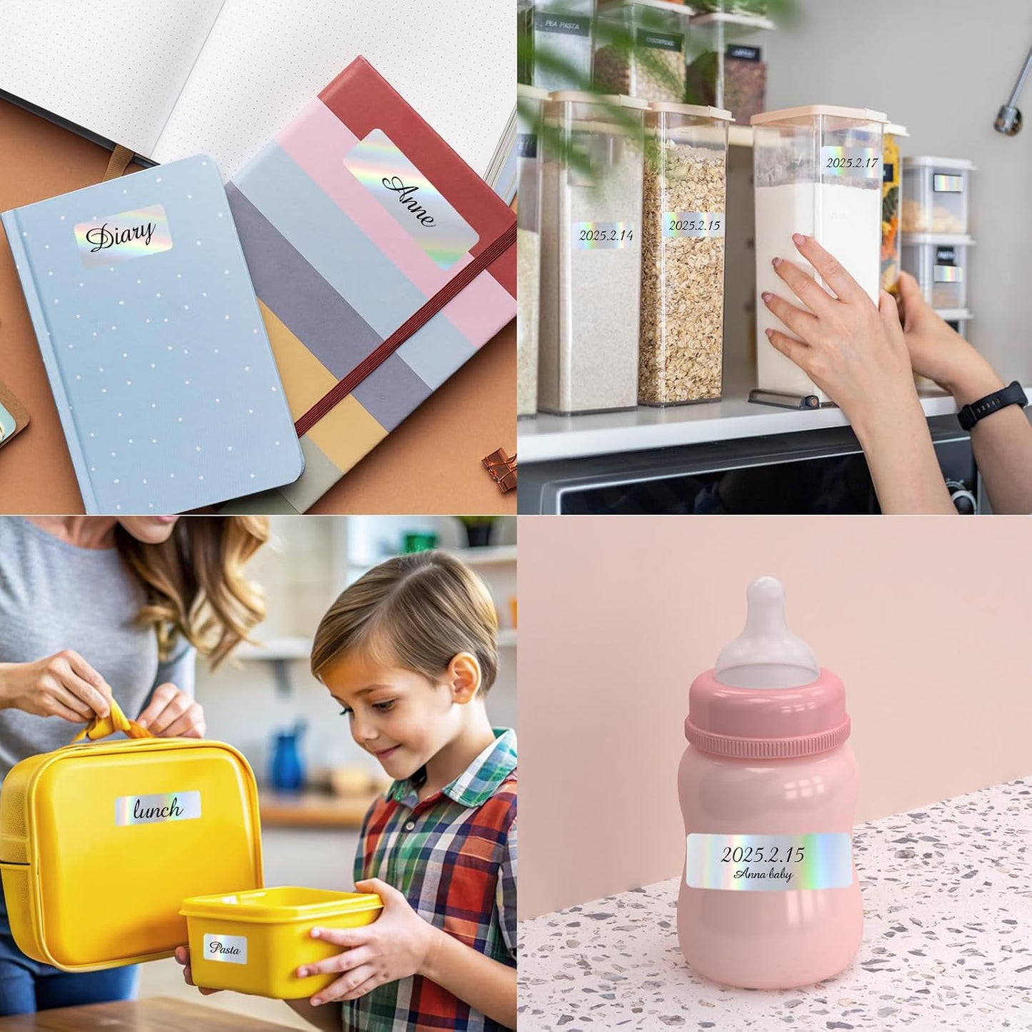 1000 Blank Removable Freezer Labels, Blank Removable Labels Water Oil Resistant with Perforation Line for Food Containers Jars Pantry Organization (Each Measures 1x 3 Inch)