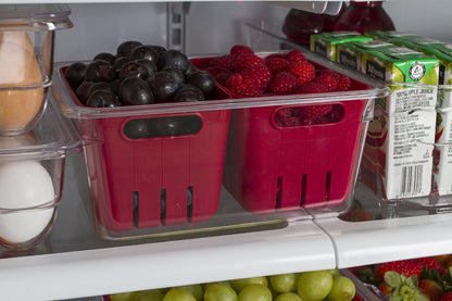 Kitchen Spaces Stackable Fridge Storage Colander Containers, Variety Pack | 3 Sizes to Store Fresh Produce, Organize Washed Fruits and Veggies, Snap and Seal Lids with Adjustable Vents, Hand Wash Only