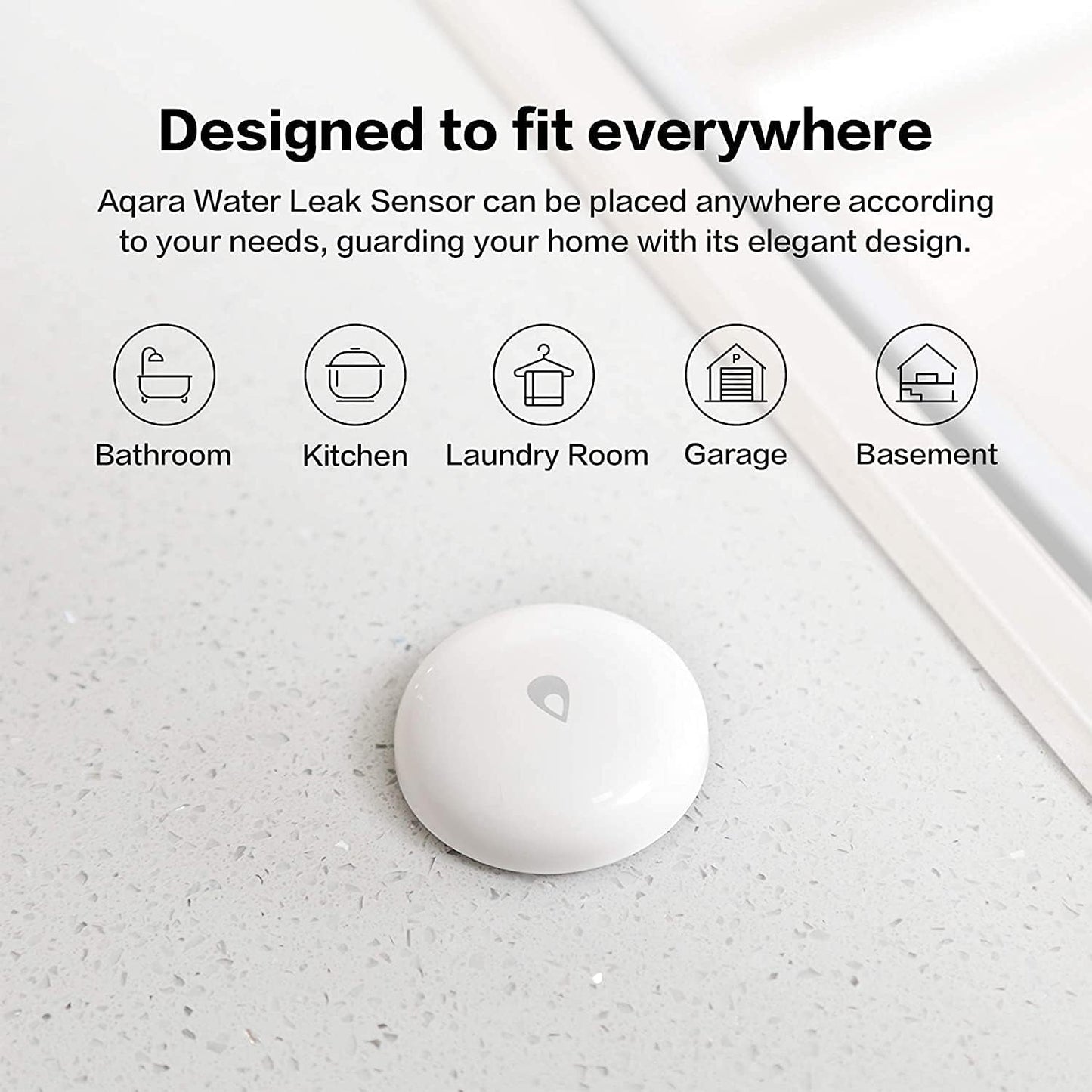 Aqara Water Leak Sensor 3 Pack, Zigbee Water Leak Detector for Alarm System | Requires AQARA HUB, App Notifications, Smart Home Automation, for Kitchen, Bathroom, Basement, Wireless, Works with IFTTT