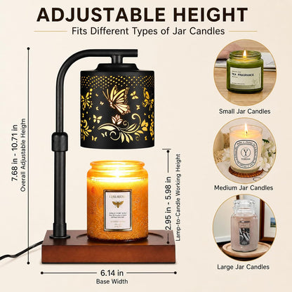 Candle Warmer Lamp Adjustable Height Dimmable for Jar Candles Hummingbird