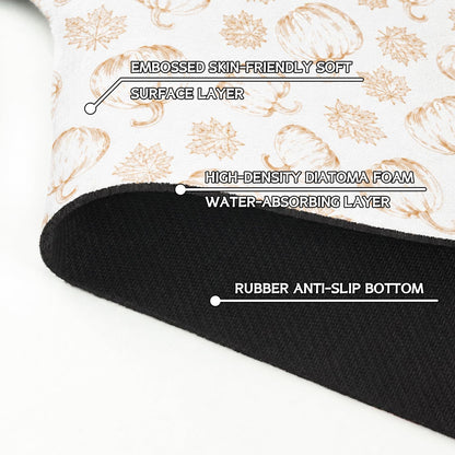 Light Brown White Checkered Kitchen Sink Splash Guard Faucet Mat,Faucet Non-Slip Absorbent Mat,Farmhouse Sink Splash Guard Behind Faucet for Kitchen Bathroom, 15"x5.5"