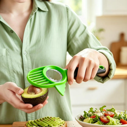 3 Set Avocado Slicer,Includes Avocado Slicer Tool 3 in 1, Avocado Cutter and Avocado Saver,Dishwasher Safe Tool for Slicing, Dicing and Keeping Avocados Fresh