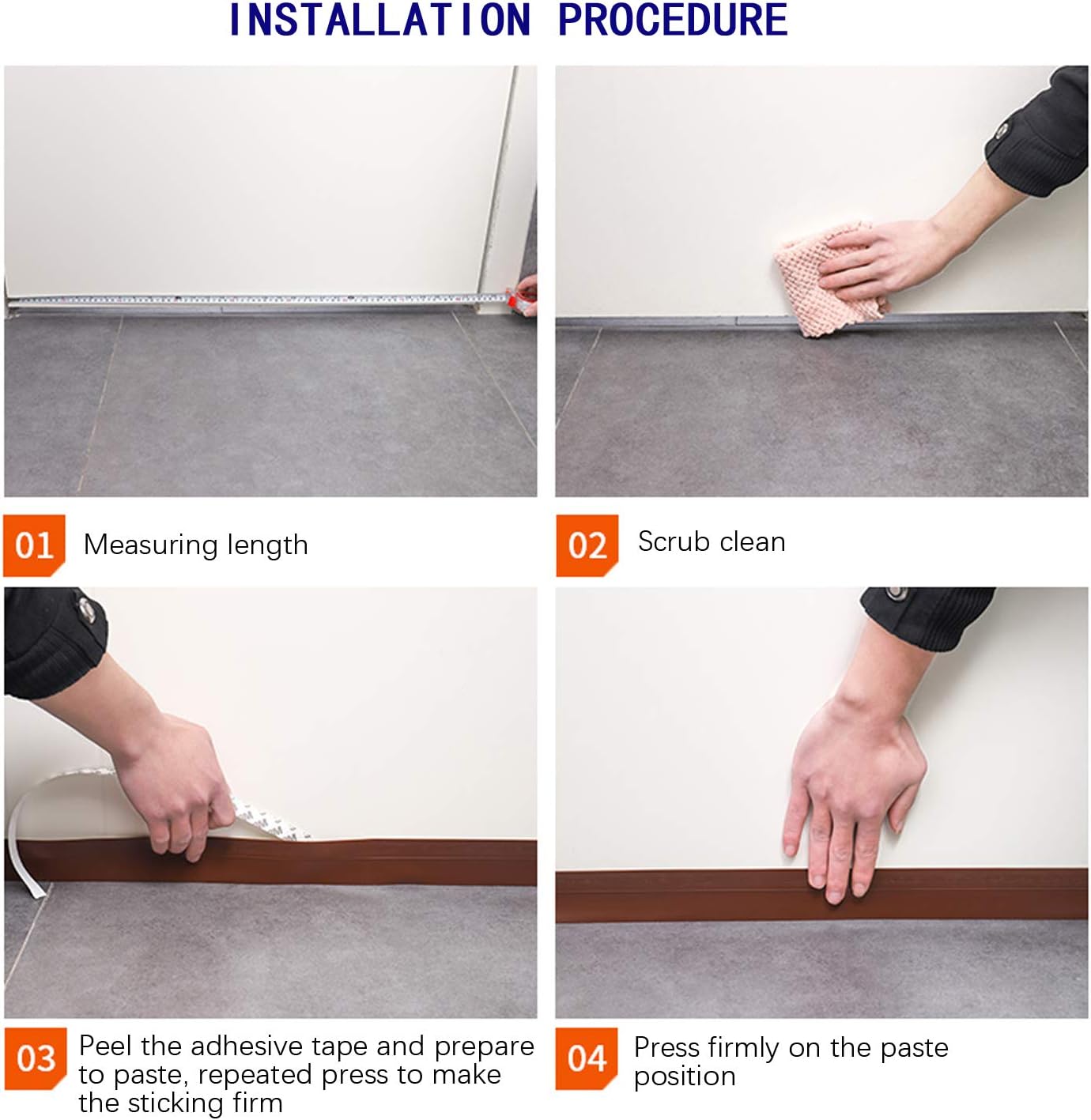 TAROSE Weather Stripping Door Seal, 33 Feet Long Transparent (Width 25mm) | Shower Door Seal Strip, Adhesive Silicone Tape, Door Draft Stopper, Blocks Drafts and Noise, for Doors & Windows