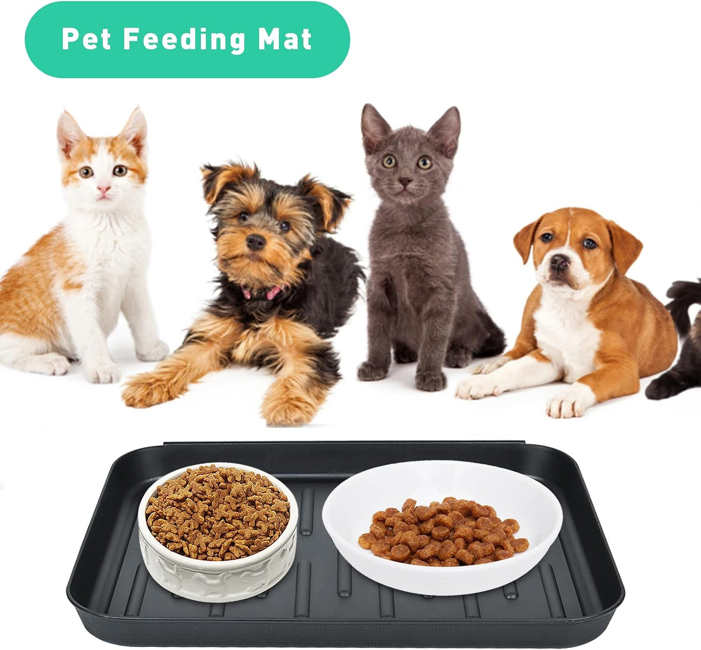 Set of 3 Square Boot Tray, Plastic Utility Shoe Mat Tray, 13.7x10.6x1inch | Black Multi-Function Boots Drying Pad for Entryway Indoor and Outdoor Use in All Seasons