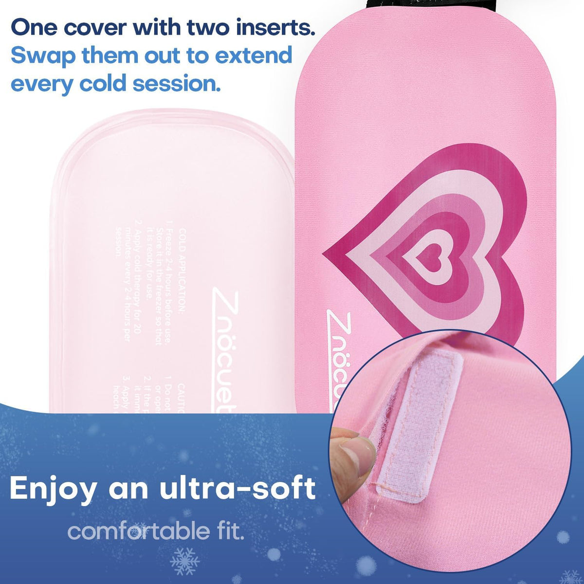 Gel Ice Packs for Injuries Reusable 2 Packs Hot Cold Gel Wrap with Strap