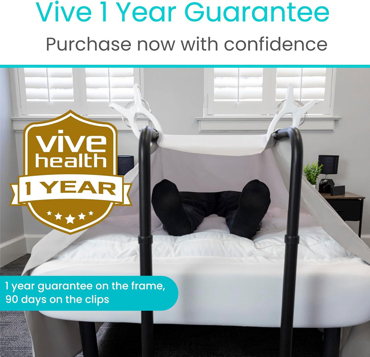 Vive Blanket Lifter for Feet 26"-34" - Adjustable Bed Foot Protector - Bed