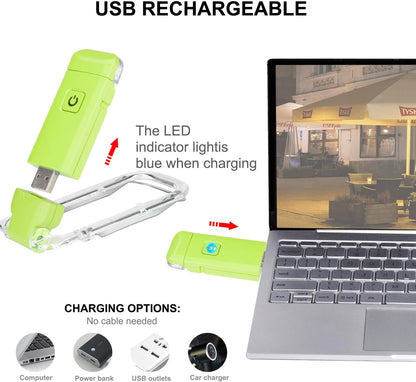 LUXSWAY USB Rechargeable Book Light for Reading,Small Book Reading Light in Bed,Clip On Bookmark Kids Light for Bed,Brightness Adjustable for Eye Care,2 4000K and 2 1550K LEDs for Bookworms
