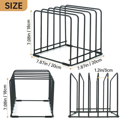 Cutting Board Organizer,Kitchen Cabinet Organizer,Divided Rack with 5 Slots for Baking Trays,Space-Saving Kitchen Storage for Cutting Boards, Cookie Sheet, Thin Pans and Baking Sheets Holder (1pcs)
