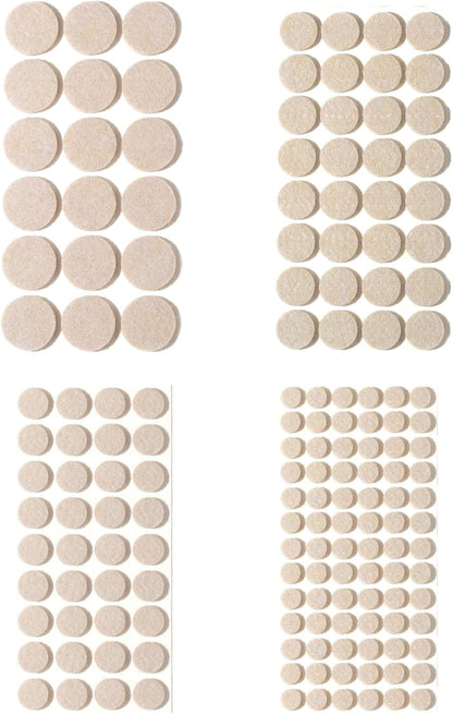 Felt Pads Small 3/8" Felt Pads for Cabinet Doors Bumpers, Cabinet Cushion Dots Felt Cabinet Door Stops, Self Adhesive Thick Bumper Pads to Protect Surfaces -Anti Scratch 234 Pcs Round Brown