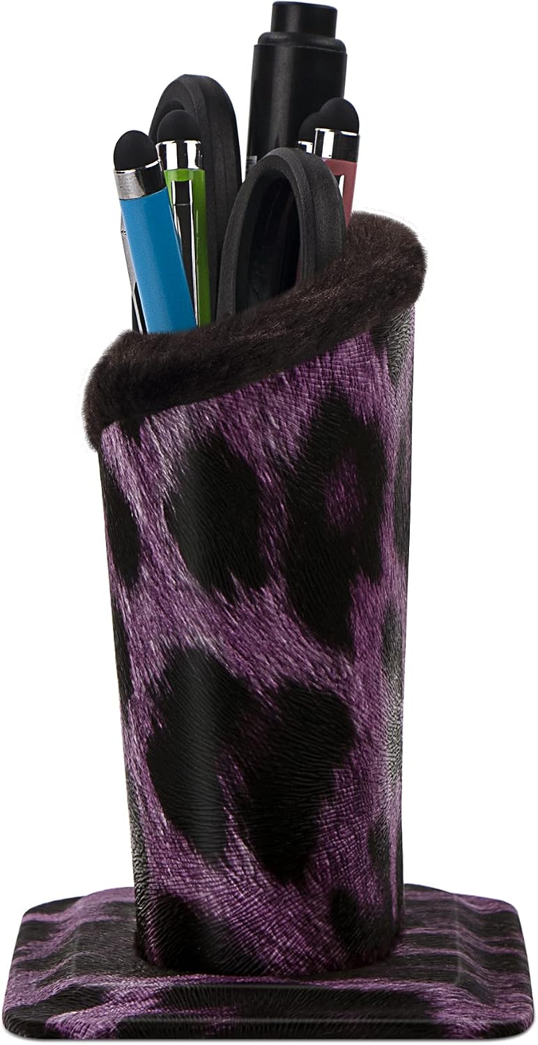 Plush Lined Eyeglasses Holder, PU Leather Glasses Stand Case