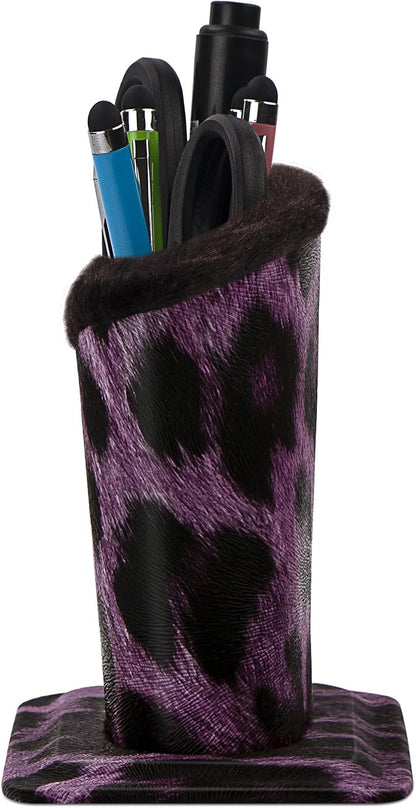 Plush Lined Eyeglasses Holder, PU Leather Glasses Stand Case