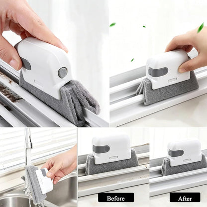 TuTuYa 12PCS Window Track Cleaning Set, Groove Gap Cleaning Brush Kit | Magic Window Track Cleaner, Deep and Tight Space, for Window, Blinds, Door Tracks, Sliding Doors, Tile Lines, Keyboards, Vent