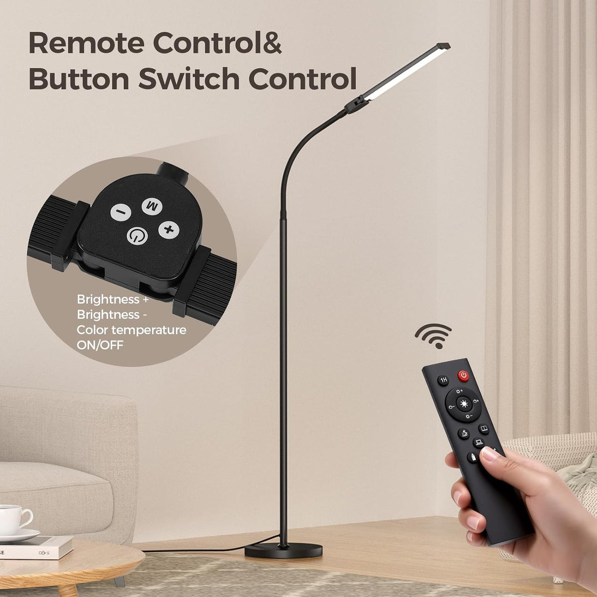 LED Floor Lamp for Living Room,Bright Reading Lamps for Office