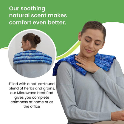 Nature Creation Microwave Heat Pad for Neck and Shoulder with an Extention that Cover The Neck - Microwave Heating Pad for Shoulders & Upper Back Cold Compress & Hot Pack - Happy Hearts 1 Pack