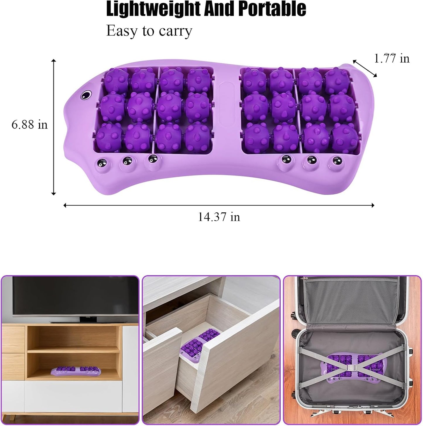 Foot Roller Massager for Plantar Fasciitis Relief, Large Size Roller Foot Massage Shiatsu Acupuncture Massage, Reflexology Tool,Heel, Arch, Muscle Aches, Foot Pain, Stress Relief - Relaxation Gift