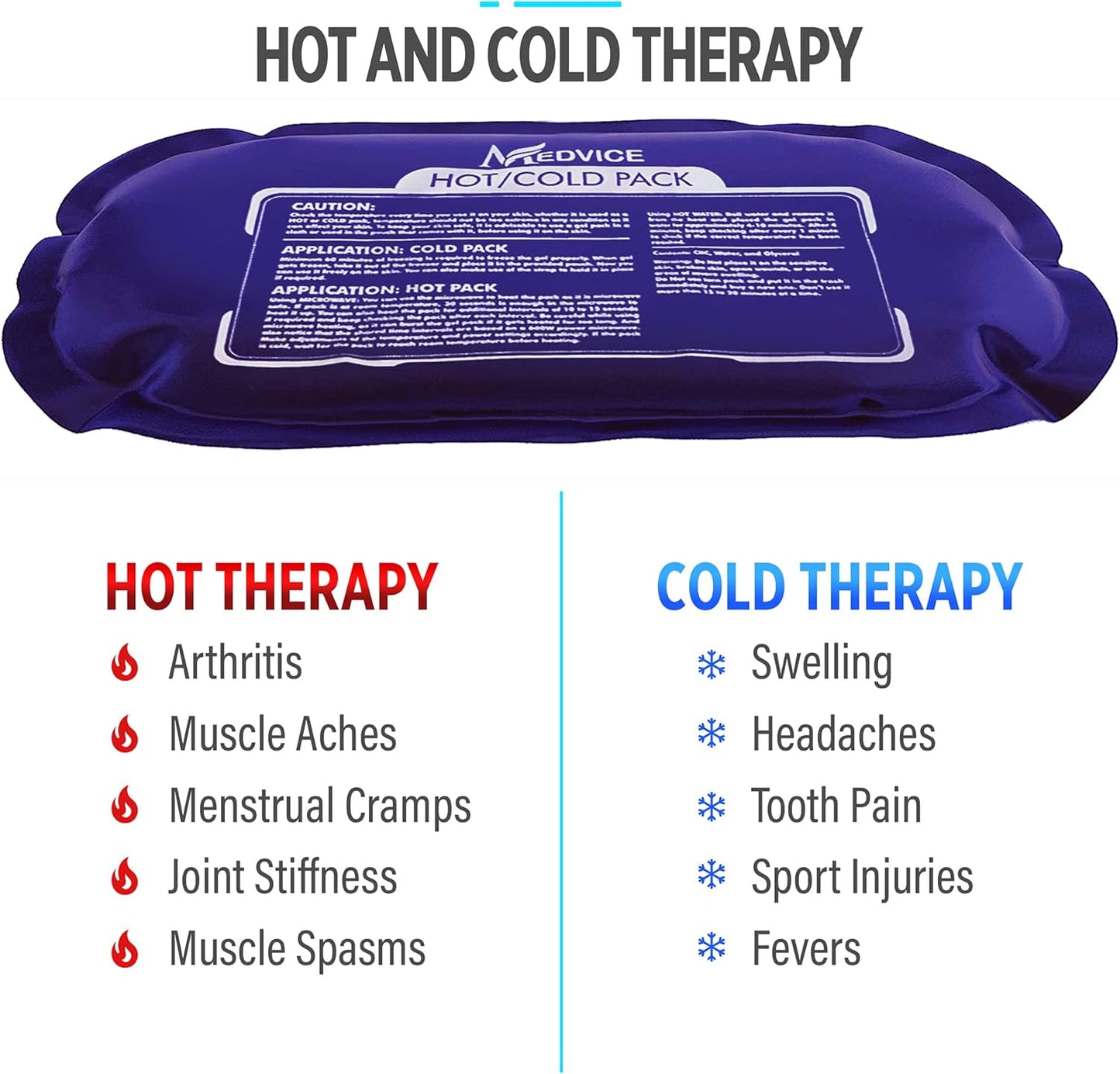 Medvice Knee Ice Pack Wrap with Cold Compression for Pain Relief, Swelling | Knee Replacement Surgery, Arthritis & Injury Recovery, Adjustable Straps, Gel Ice Packs for Meniscus Tear & ACL Blue
