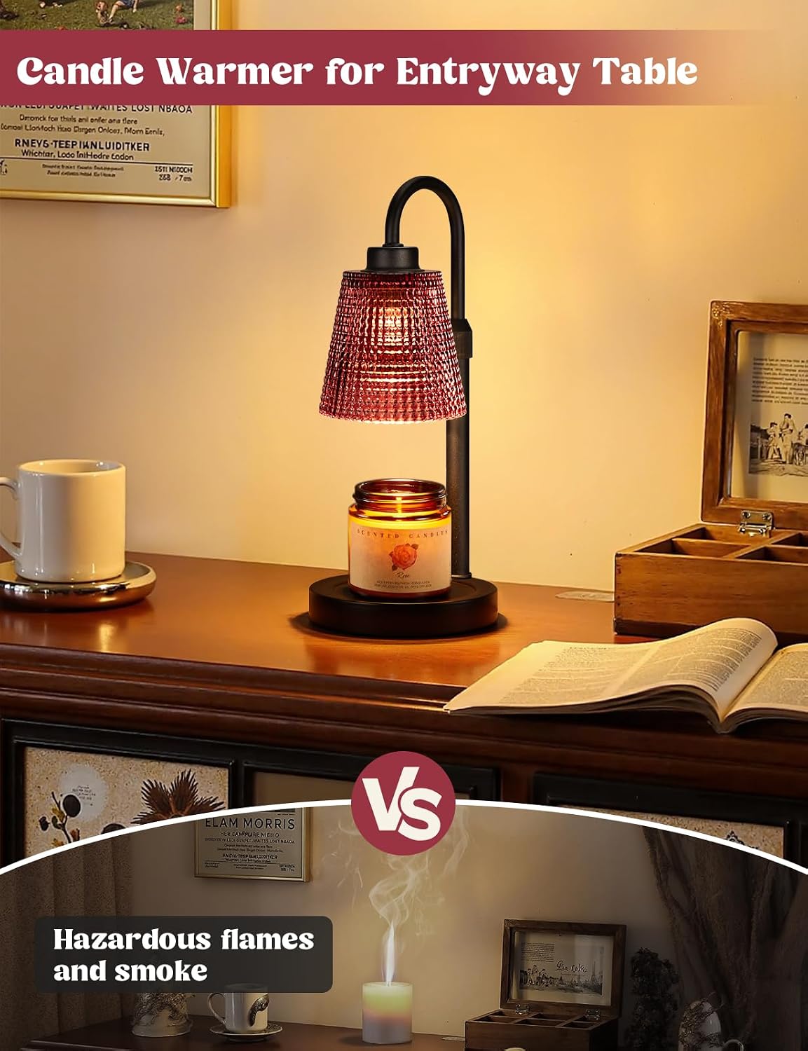 Candle Warmer Lamp with Timer Home Decor Birthday Gifts for Women