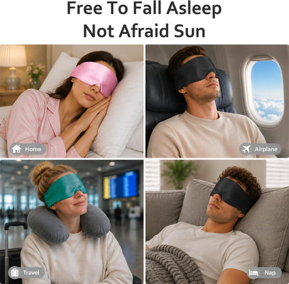 Soft Sleep Mask, Blackout Eye Mask for Side Sleepers for Women Men