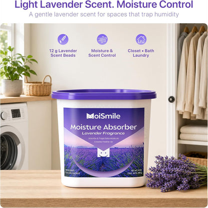 Moisture Absorbers with Activated Charcoal, Humidity Control & Air Deodorizing Preparations for Closet, Bathroom, Basement, Car & RV, 3 Pack