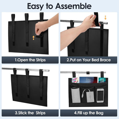 Bedside Caddy Storage Organizer, Hanging Storage Bag Pocket
