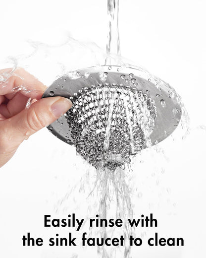 Kitchen Sink Drain Strainer,Patented Reversible Chain Mesh Basket Anti-Clog | Revolutionary Sink Strainer，Easy Clean，Fast Drainage，304 Stainless Steel Rust-Proof，4.4" Large Capacity Food Catcher，Handmade