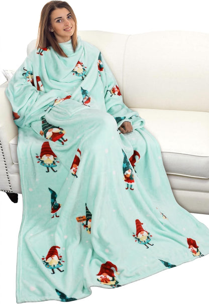 Catalonia Wearable Blanket with Sleeves for Women & Men, Fleece Wrap Throw | Cozy Sleeve Design for Hands-Free Comfort, Perfect for Reading, TV Time & Relaxing, Christmas & Birthday Gift