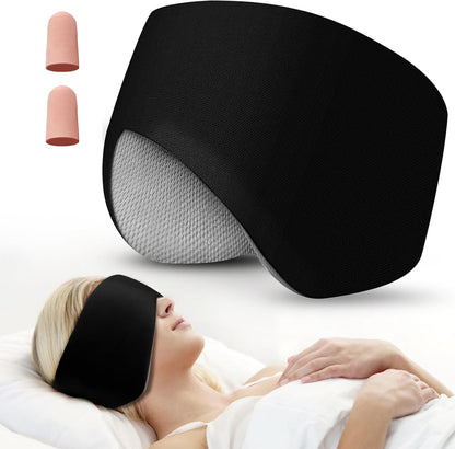 Sleep Mask & Earmuffs for Sleep - 2 in 1 Ear & Eye Mask with Ear Plugs
