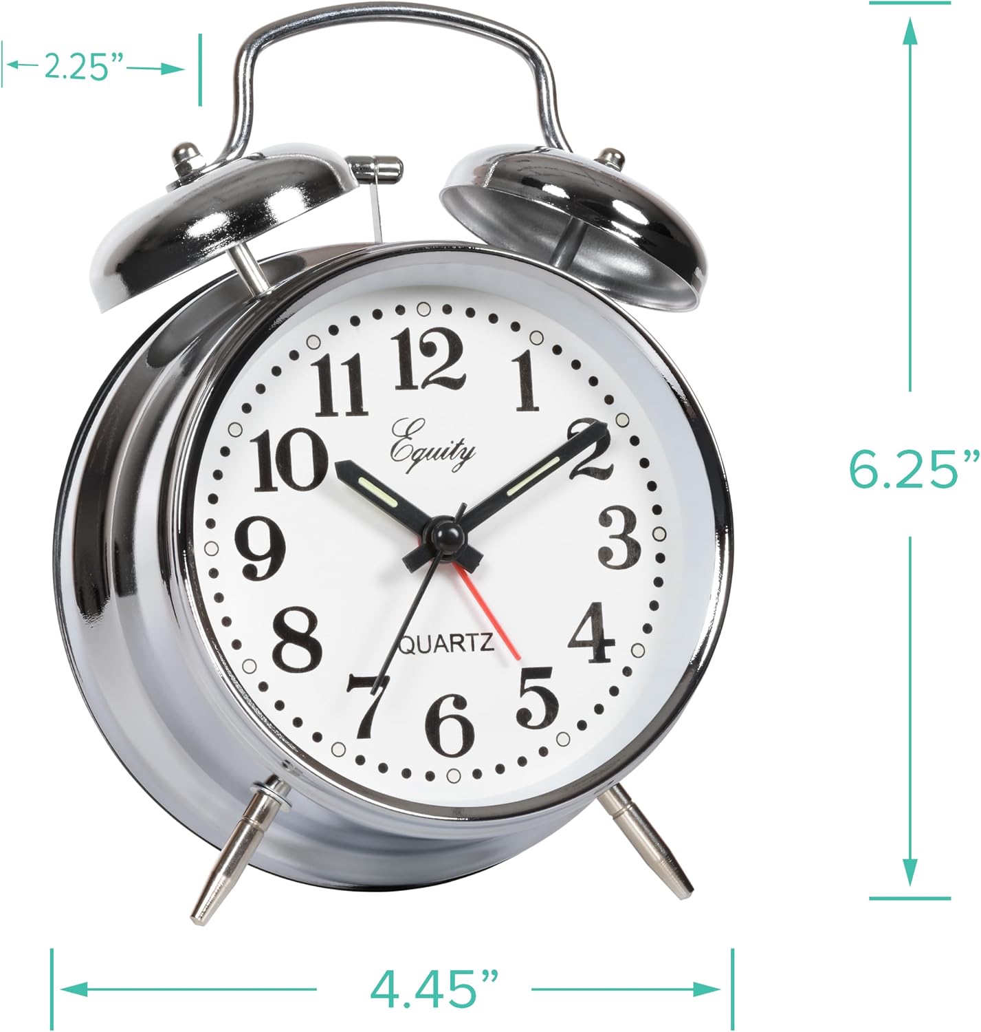 Equity 13014 Analog Twin Bell Alarm Clock