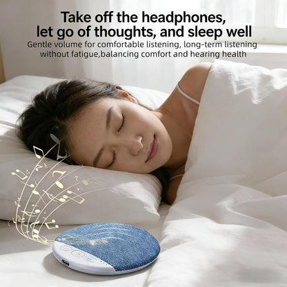 2026 New Bluetooth Pillow Speaker for Sleeping, Ultra-Thin 1.1cm Under Pillow Speaker with White Noise Timer & Bluetooth 5.4, Wireless Sleep Aid with Stereo Bass, Comfortable for Adult Side Sleepers