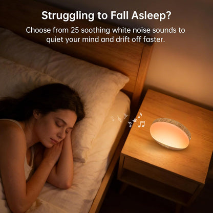 Sunrise Alarm Clock with Sound Machine: Gradual Wake Up Light with Sunrise Simulation - White Noise Machine with Bluetooth Speaker for Sleeping - Dimmable Night Light for Adults Kids Baby Bedroom