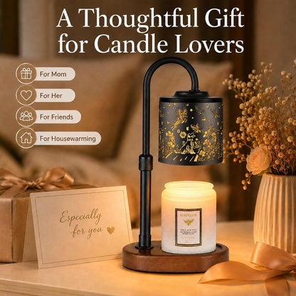Dimmable Candle Warmer Lamp with Timer Adjustable Height for Scented Jar Candles Electric Candle Wax Melt Warmer for Home Decor Christmas Birthday Gifts for Women Mom(Hummingbird)