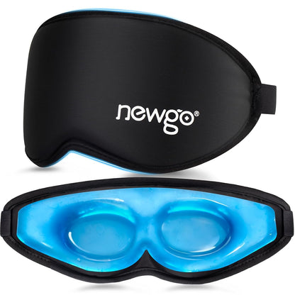 NEWGO 3D Cooling Eye Mask, Weighted Eye Mask for Sleeping, Black