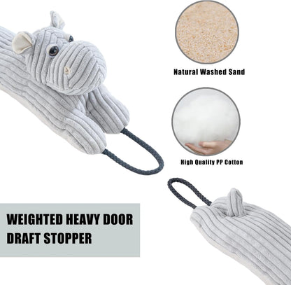 Under Door Draft Stopper Decorative Wind Stopper 36 inch for Door & Window, Weighted Animal Air Draft Stopper for Bottom of Door with Hanging Loops - Brown Dog