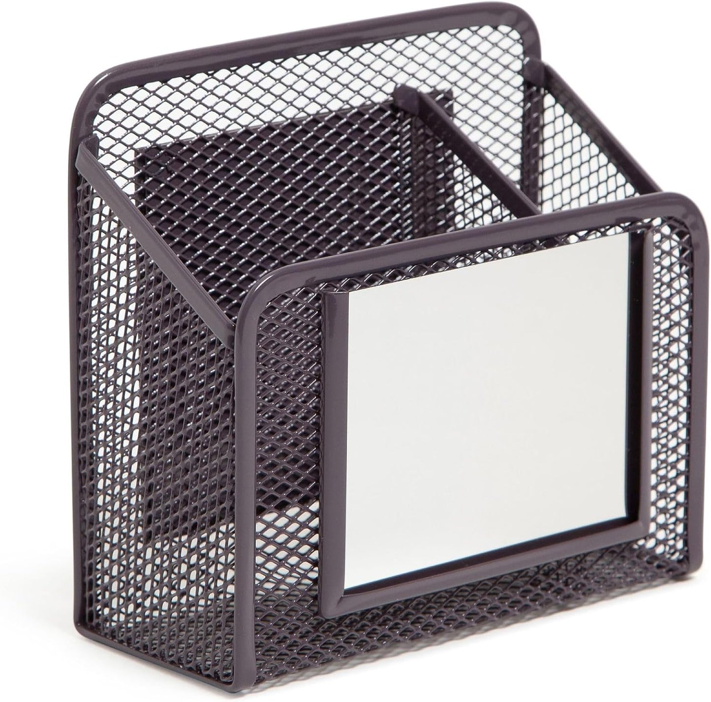 U Brands Magnetic Locker Cup with Mirror, Magnetic Pencil Holder, Purple