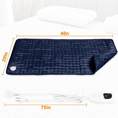 Heating Pad,Heated Blanket,Heating Pad for Back Neck,Grey,24x12 Inch | Electric Heating Pad,Dry/Moist Heat Heating Pads,Heating Pads for Shoulder,Abdomen,Heat Pad for Women Men,Birthday Gift