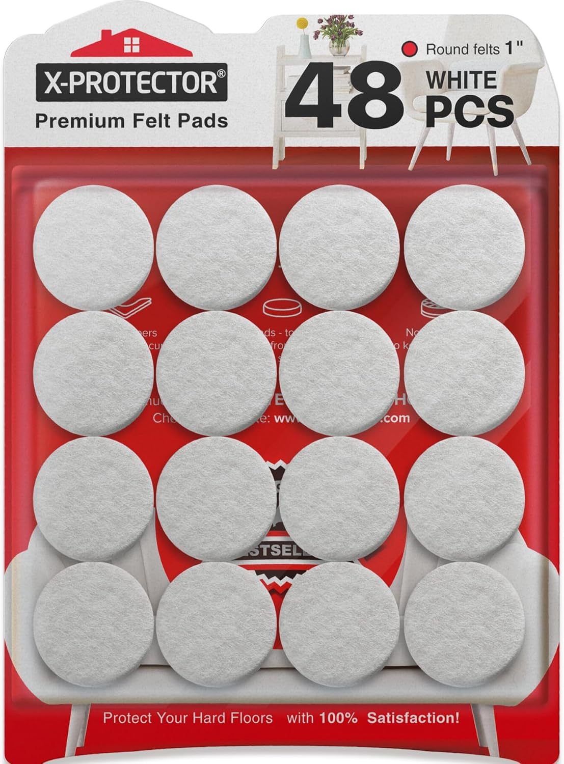 Felt Furniture Pads X-PROTECTOR 235 PCS Premium Furniture Pads - Felt Pads Furniture Feet Best Wood Floor Protectors - Protect Your Hardwood & Laminate Flooring! | Furniture Feet Best Wood Floor Protectors - Protect Your Hardwood & Laminate Flooring!