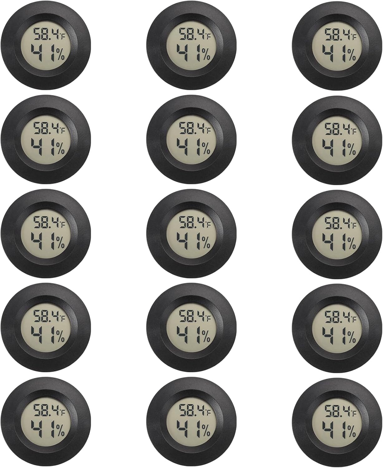 Serundo Auto Digital Hygrometer Thermometer Indoor/Outdoor Hygrometer 2PC | Mini Size,LCD,℉/℃ Conversion,Fast Response, Outdoor Thermometer with Humidity for Reptile Greenhouse Cellar 3D Printer