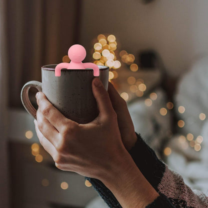 Leden Tea Infuser for Loose Leaf Tea Cute Tea Strainer Ball Stainless Steel Extra Fine Mesh Tea Steeper Filter for Cup Mug Silicone Handle Grey