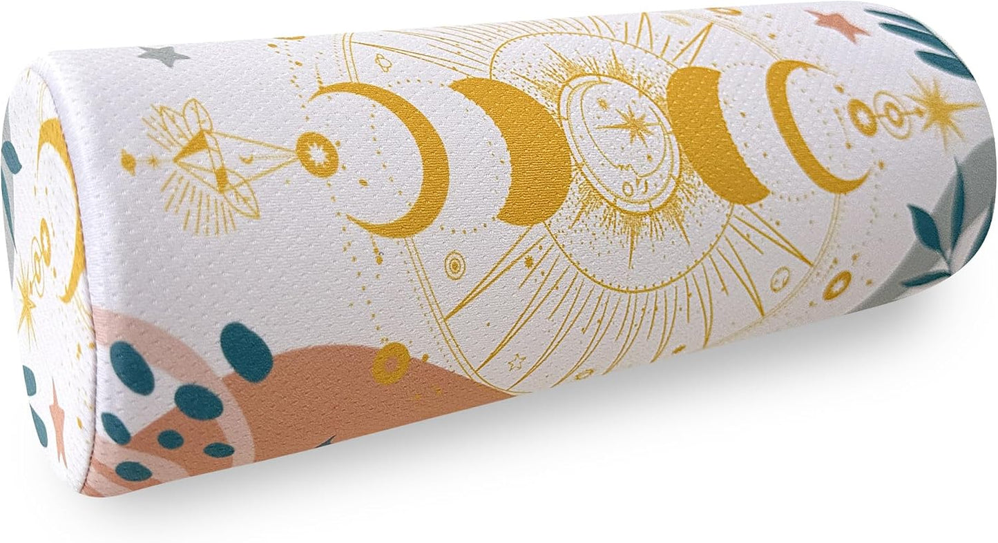 Neck Roll Pillow for Sleeping,Ergonomic Cylinder Tube Pillows for Cervical Spine and Neck Support,Versatile Roll Pillow for Bed,Office,and Travel,Memory Foam Bolster with Washable Cover