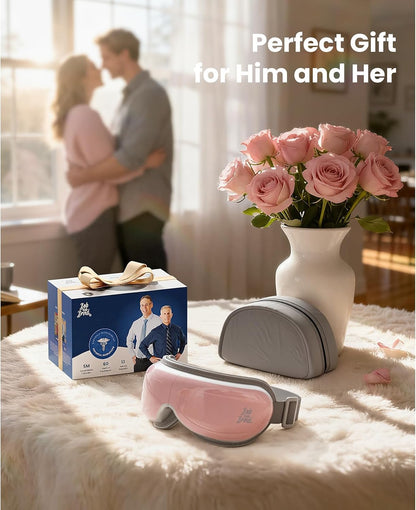 BOB AND BRAD Eye Massager with Heat FSA Eligible HSA, Birthday Gifts for Women Men Mom, Heated Eye Mask for Migraines with Music, Smart Migraine Massager for Dry Eyes Relief & Improve Sleep