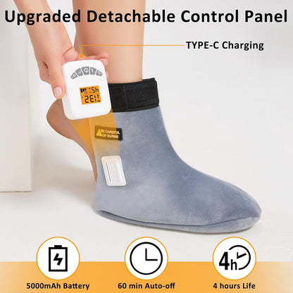 Feet Warmers, 5000mAh Rechargeable Foot &Ankle Heating Pad for Circulation