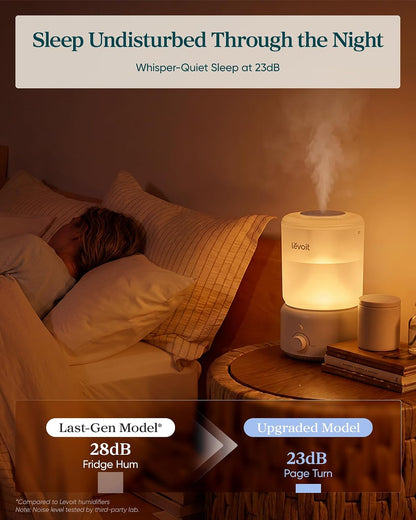 Levoit Humidifiers for Bedroom, Smart Warm and Cool Mist, Symptom Relief