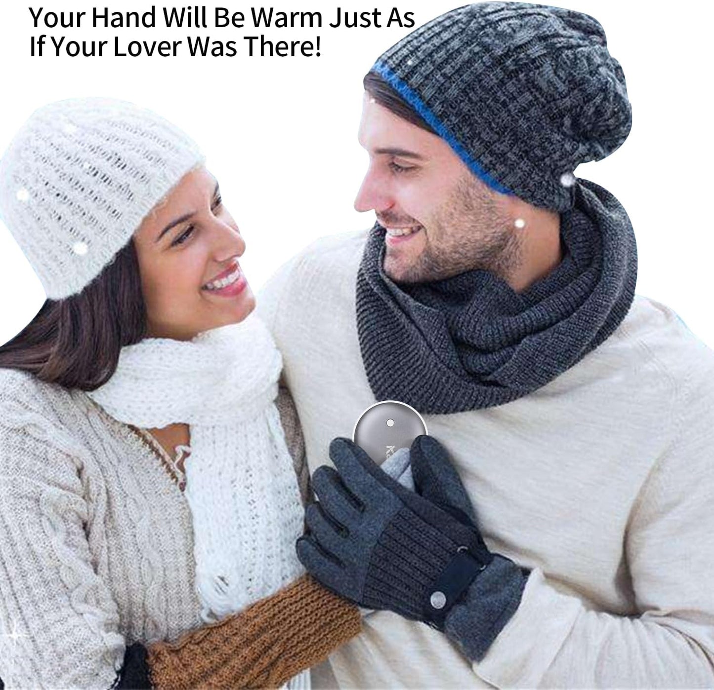 Karecel Rechargeable Hand Warmer, 5200mAh Double-Sided 4-inch Full-Surface Heat Electric Hand Warmer, Up to 11Hrs, Portable Handwarmer Pocket Heater, Tech Gifts for Men Women, Winter Essentials