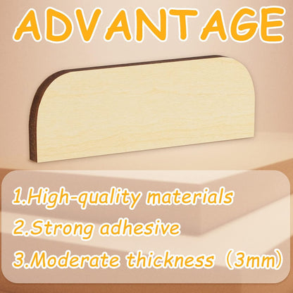 3.5 Inch Hinge Repair Wooden Plate Door Hole Cover Plate Wooden Hinge Filler Wood Repair Kit Kitchen Cabinet Hinges Cabinet Door Blanks with Double Sided Tapes for Kitchen Use(3 Pack)