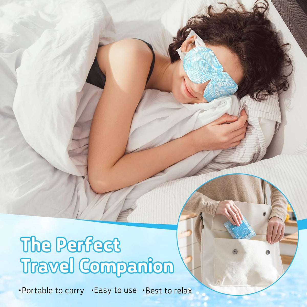 Steam Eye Mask for Dry Eyes, Heated Eye Mask Self Heating Warm Compress for Eyes, Disposable Steam Mask for Sleep, Spa, Travel Must Have for Rest, Relaxation Gifts, Unscented