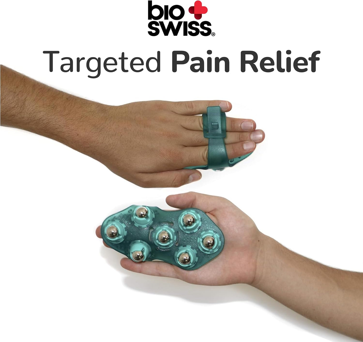 BioSwiss 2-Pack Handheld Full Body Massager, 4-Leg Pressure Point Tool for Back, Neck, and Shoulder, Includes 1 Large and 1 Small